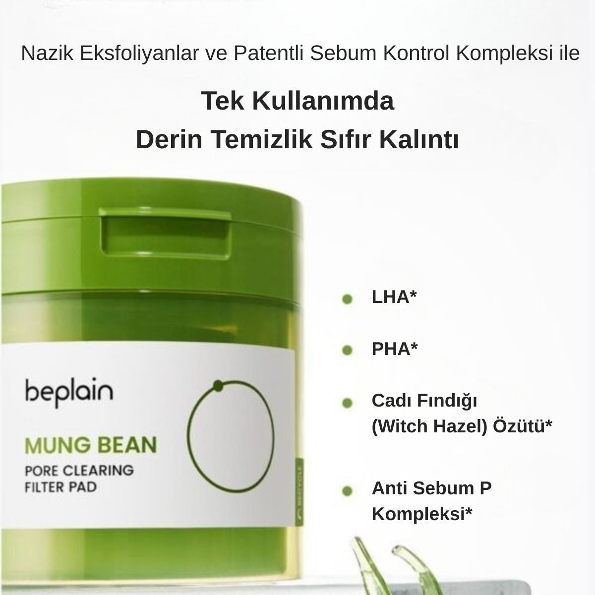 Beplain Mung Bean Filter Pad - Gözenek Pedleri 70’li