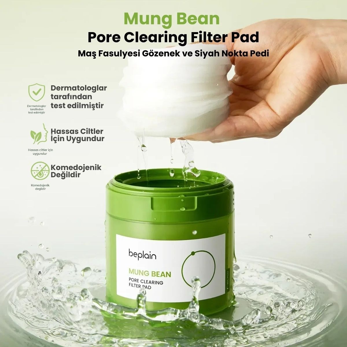 Beplain Mung Bean Filter Pad - Gözenek Pedleri 70’li