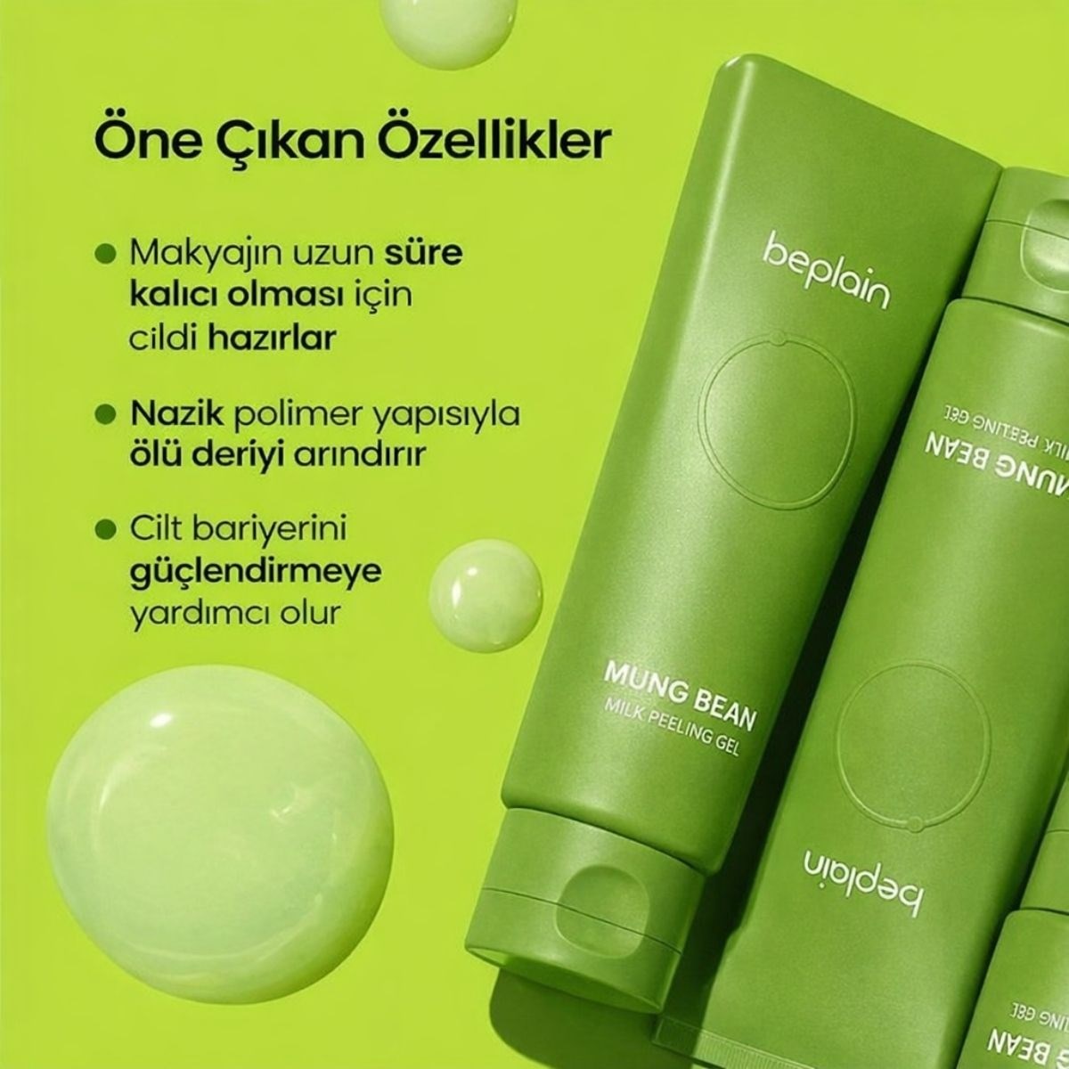 Beplain Mung Bean Milk Peeling Gel - Nazik Peeling 120 ml