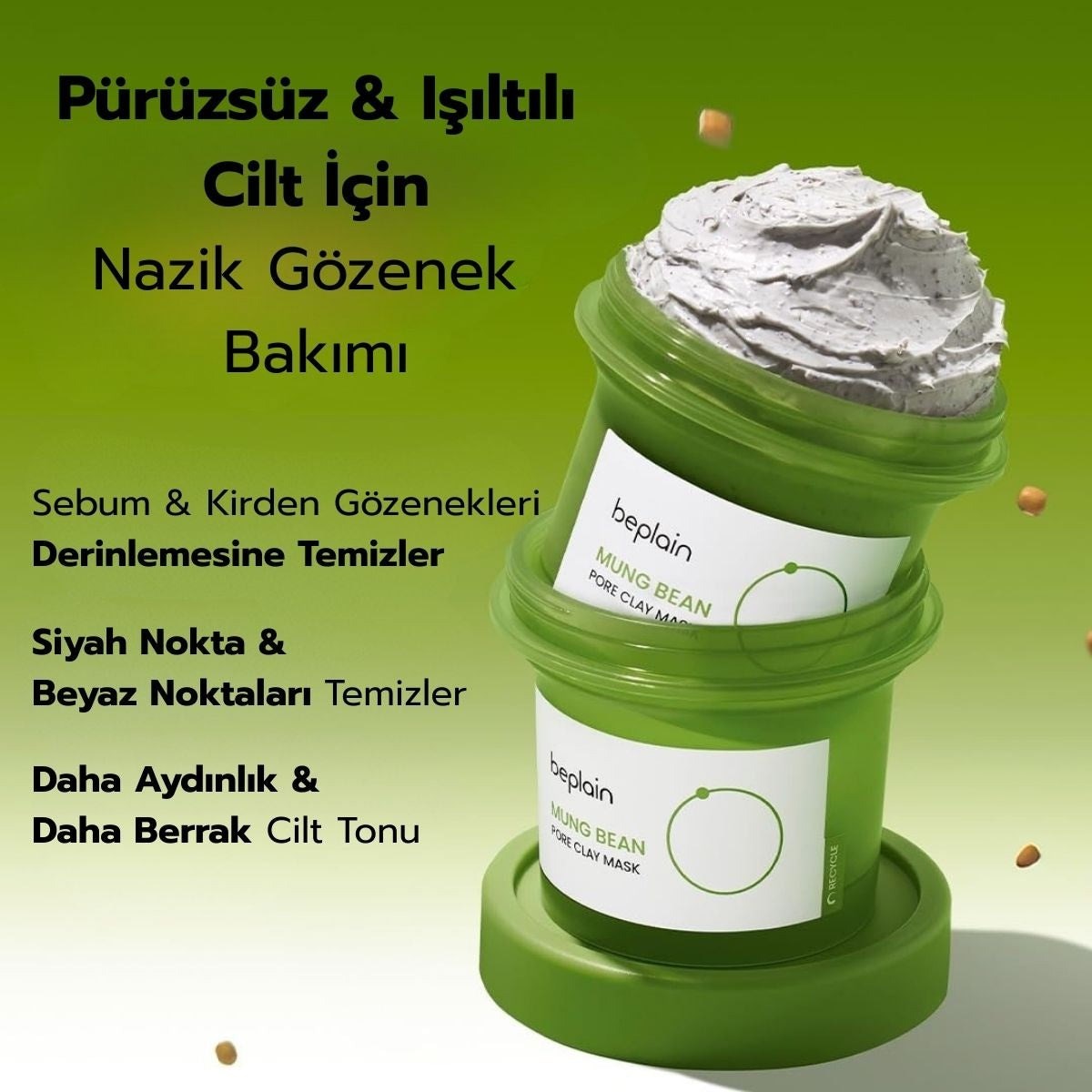 Beplain Mung Bean Pore Clay Mask - Gözenek Maskesi 120 ml