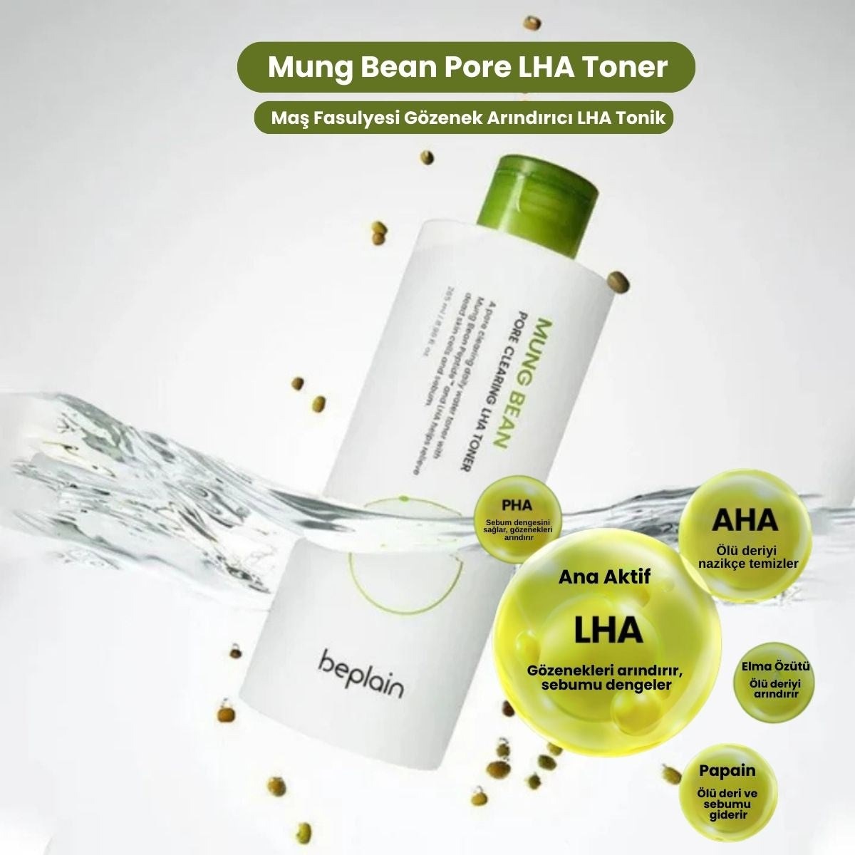 Beplain Mung Bean Pore LHA Toner - Arındırıcı Tonik 265 ml