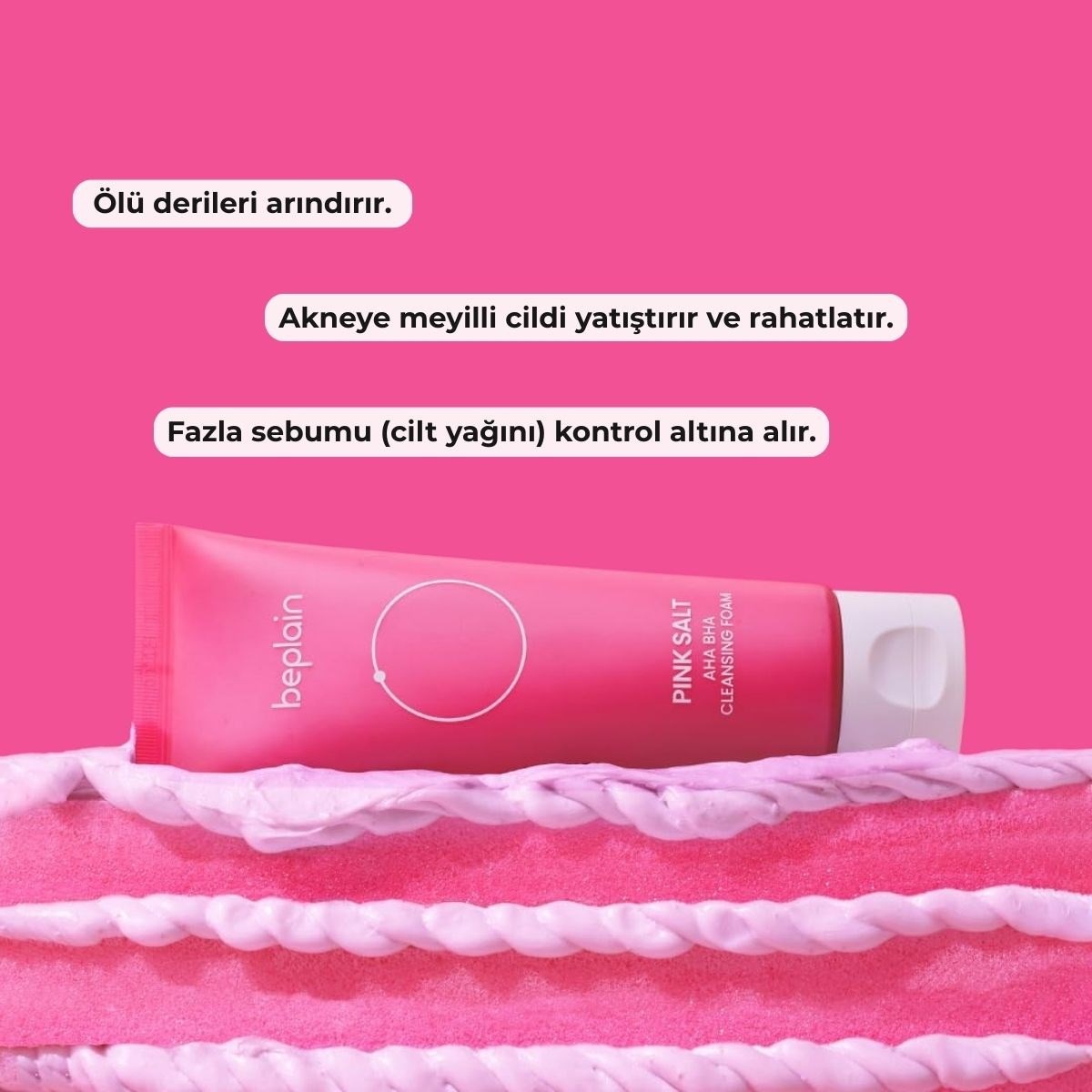 Beplain Pink Salt AHA BHA Foam - Arındırıcı Köpük 120 ml