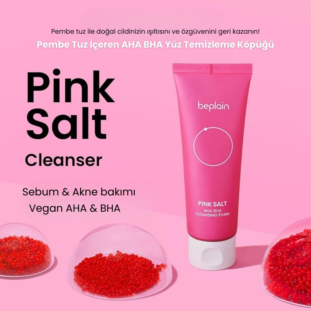 Beplain Pink Salt AHA BHA Foam - Arındırıcı Köpük 120 ml