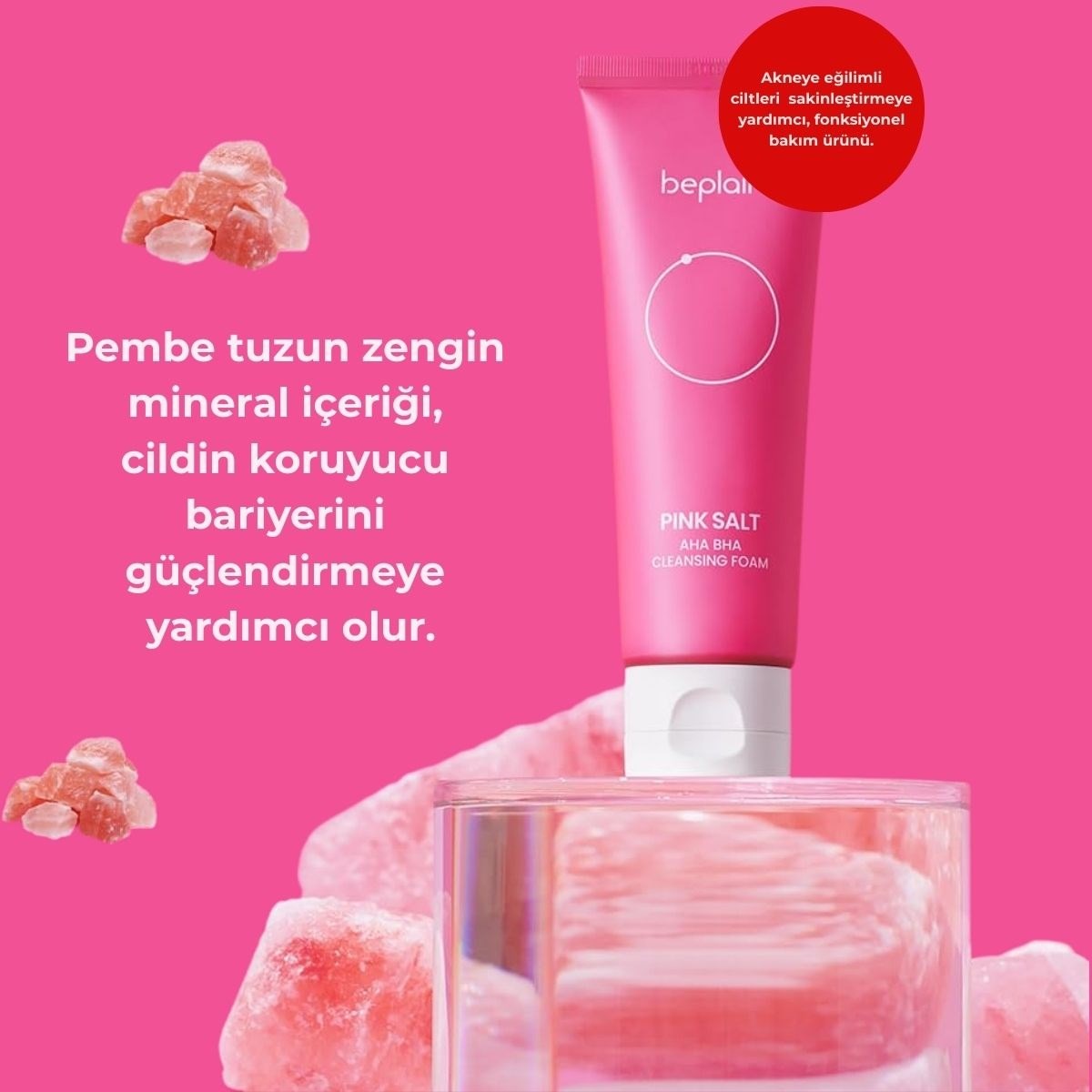 Beplain Pink Salt AHA BHA Foam - Arındırıcı Köpük 120 ml