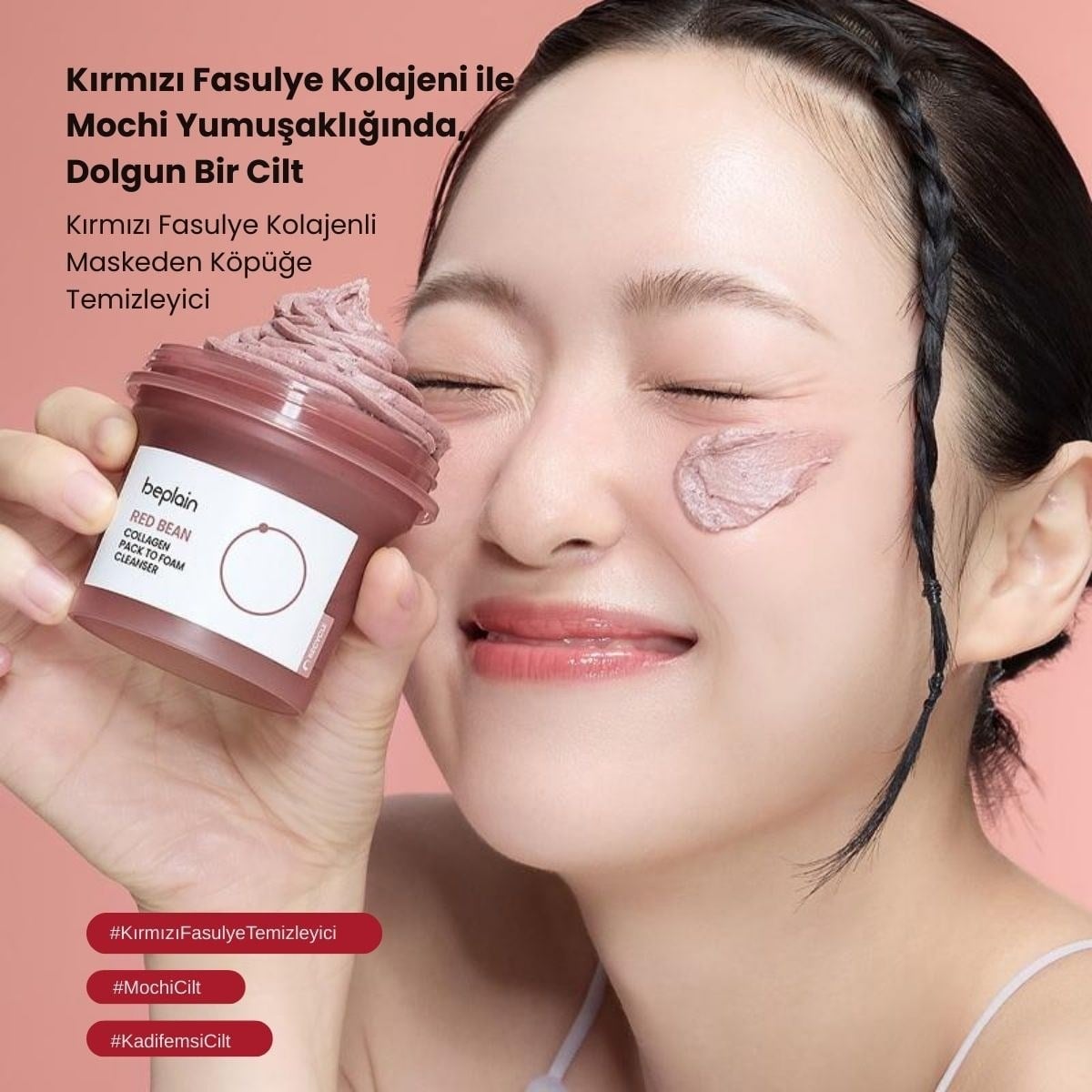 Beplain Red Bean Collagen Pack to Foam - Temizleyici 100 ml