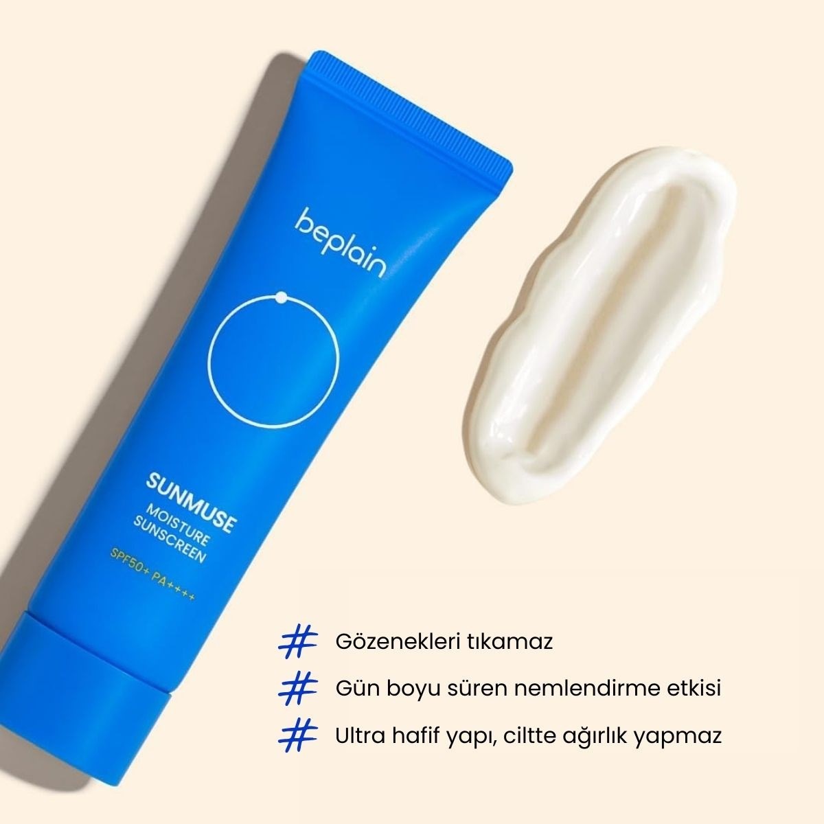 Beplain Sunmuse Moisture Sunscreen - Güneş Kremi 50 ml