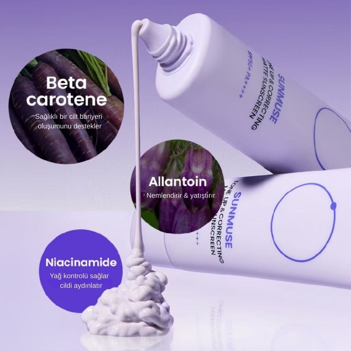 Beplain Sunmuse Tone - Up Correcting Matte Sunscreen - Güneş Kremi