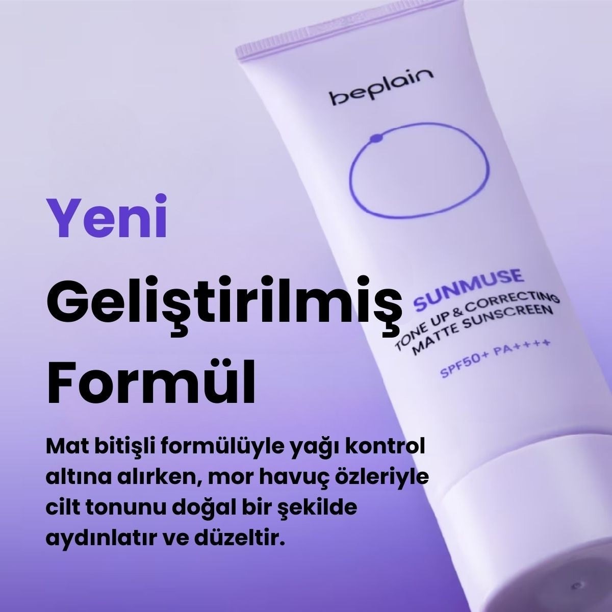 Beplain Sunmuse Tone - Up Correcting Matte Sunscreen - Güneş Kremi