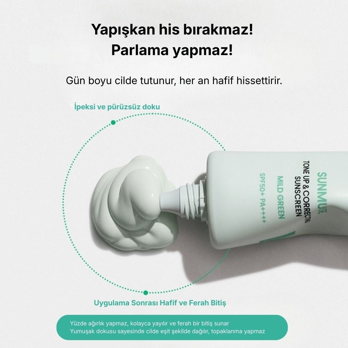 Beplain Sunmuse Tone - Up Correcting Mild Green Sunscreen - Güneş Kremi 50 ml