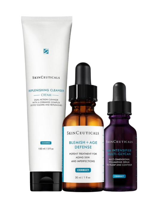 Blemish+Age Defense 30 ml & Replenishing Cleanser 150 ml & HA Intensifier Multi-Glycan 15 ml