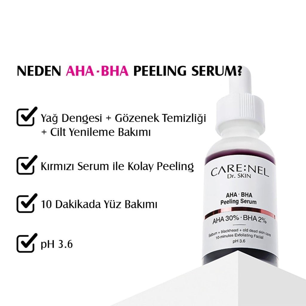 Care:Nel AHA BHA Peeling Serum - Çift Asit Peeling