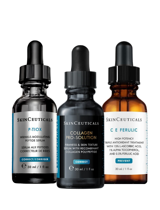 Collagen Pro Solution 30 ml & P-TIOX Anti Wrinkle Serum 30 ml & CE Ferulic 30 ml