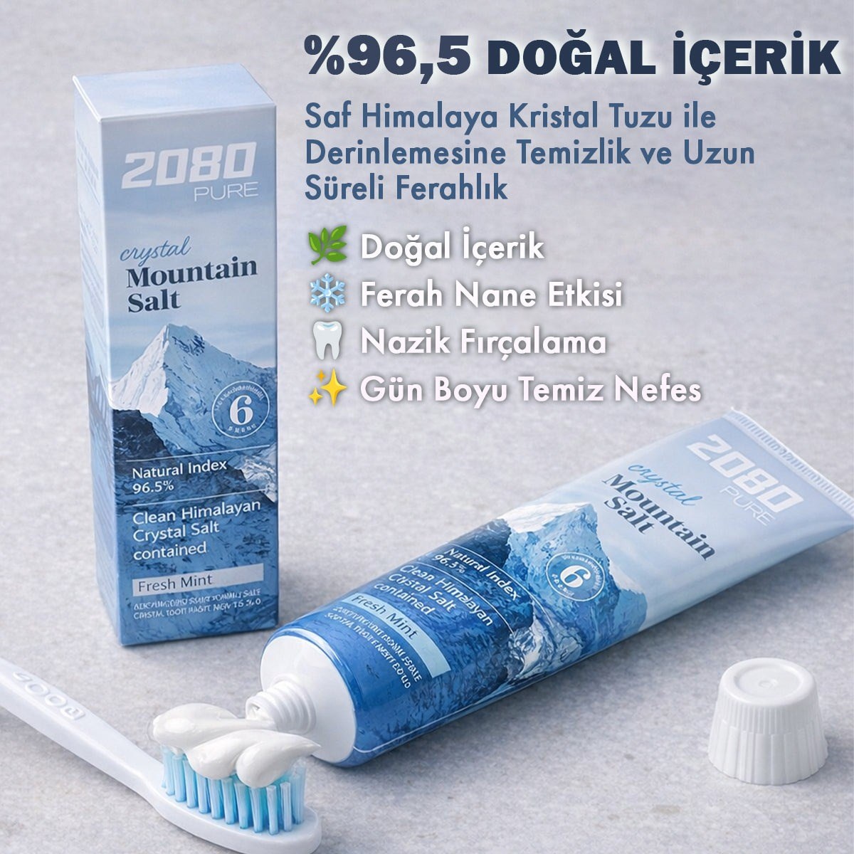 Dental Clinic 2080 Crystal Salt Toothpaste - Dağ Tuzu İçeren Diş Macunu