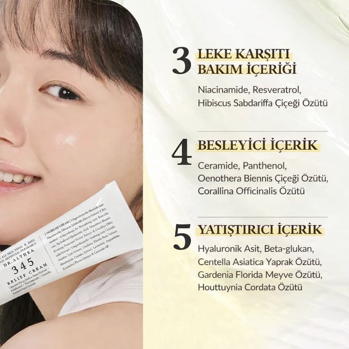 Dr.Althea Dr. Althea 345 Relief Cream Akne Sonrası Onarıcı Krem 50 ml