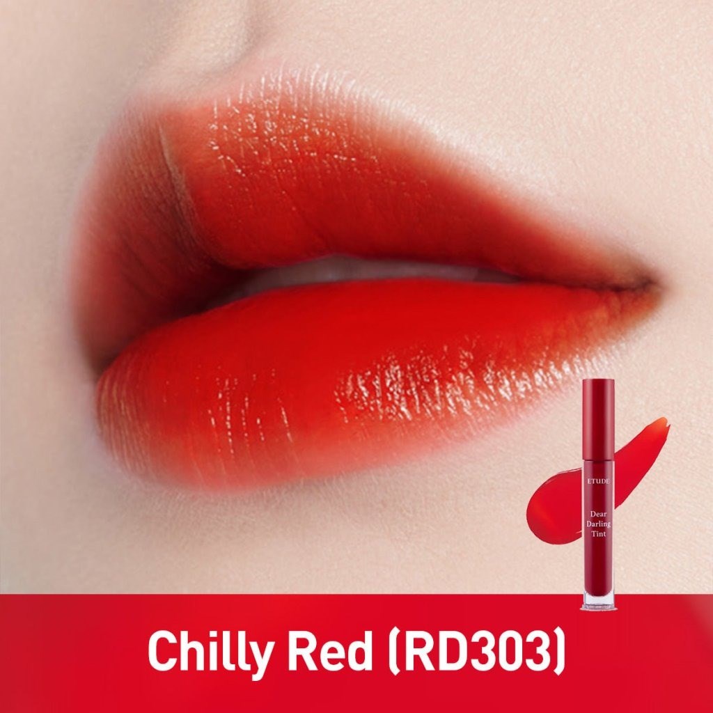 Etude Dear Darling Water Tint - Nemlendirici Jel Dudak Tinti Chilly Red
