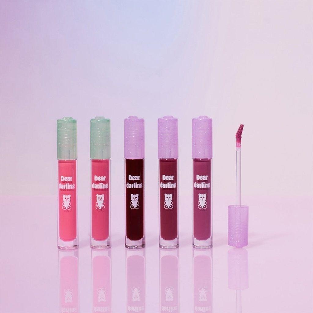 Etude Jelly Pang Dear Darling Water Tint - Parlak Işıltılı Jel Tint Red Bean Pink