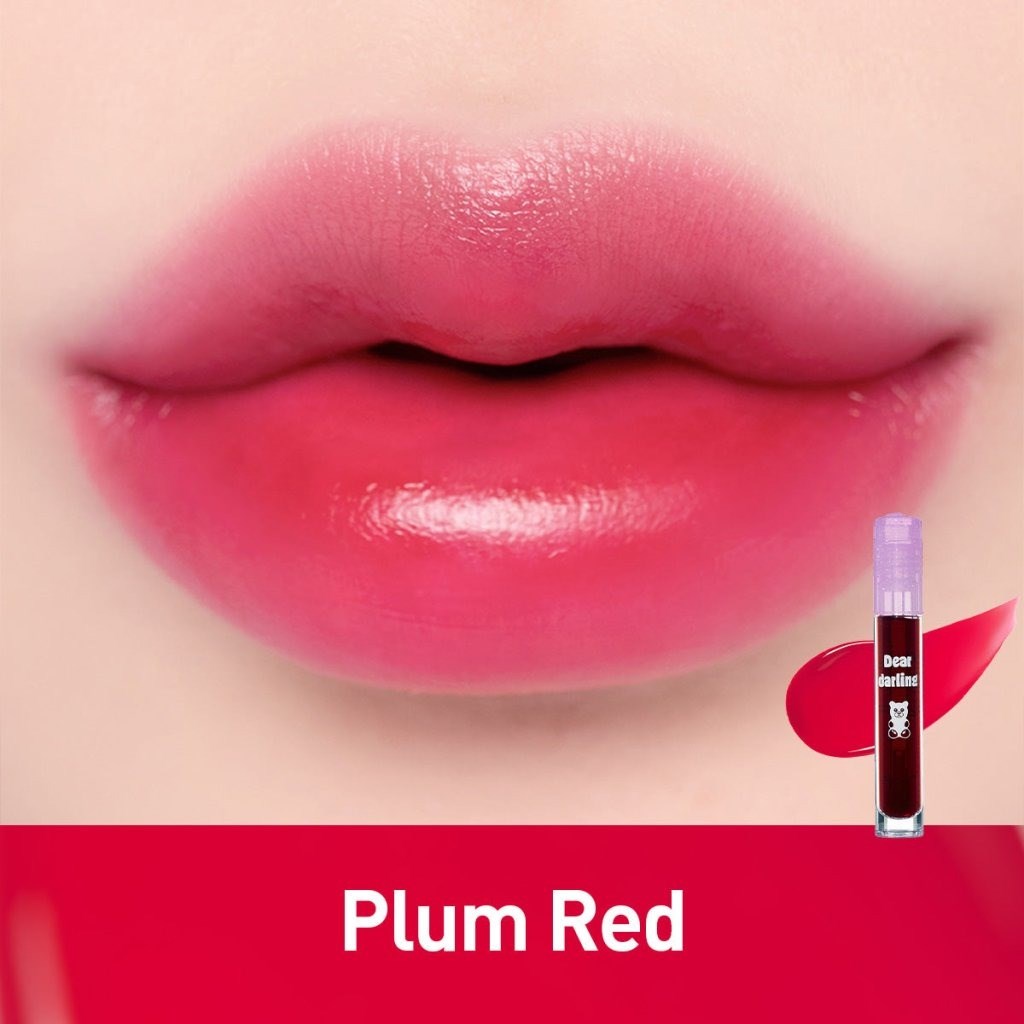 Etude Jelly Pang Dear Darling Water Tint - Parlak Işıltılı Jel Tint Plum Red