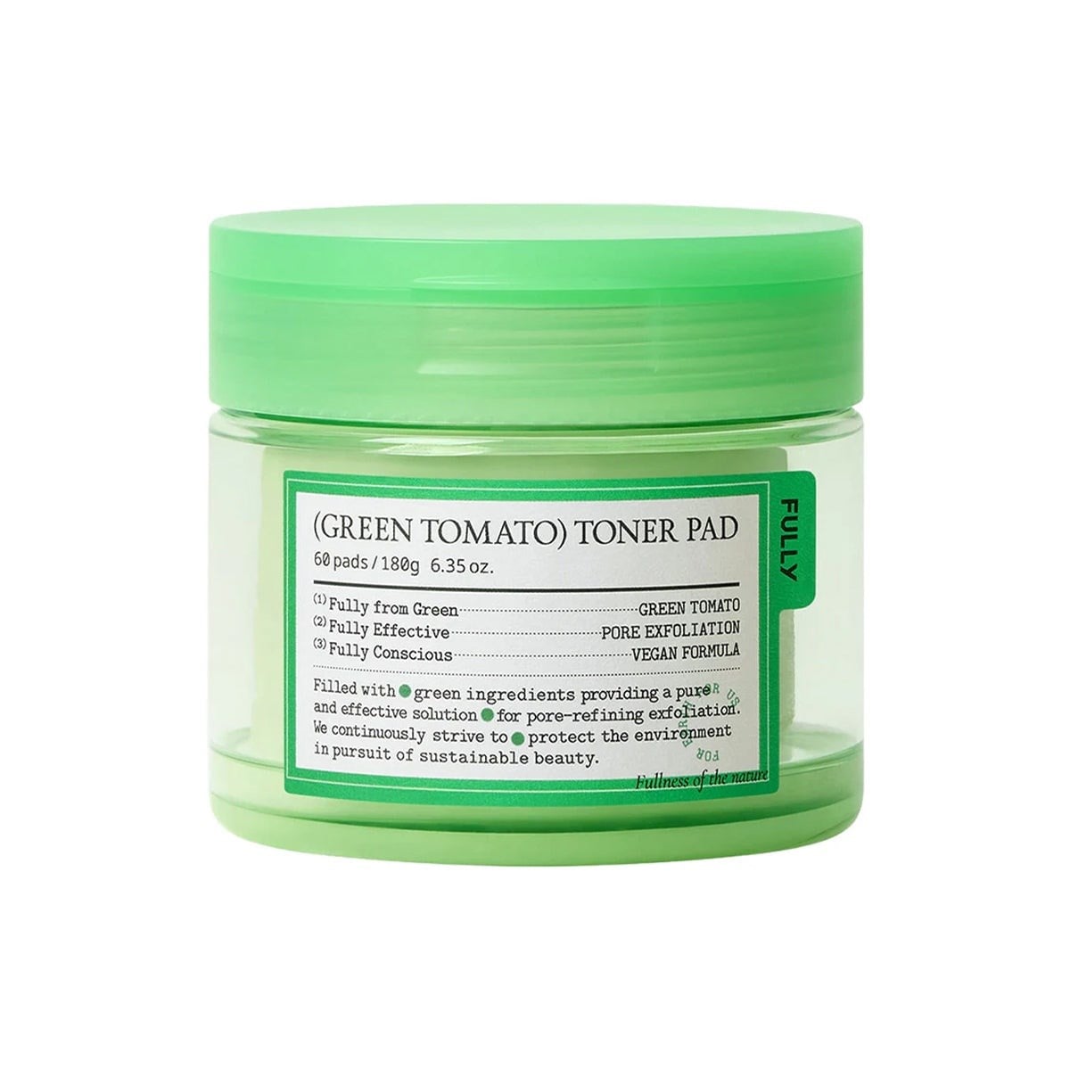 Fully Green Tomato Toner Pad - Sebum Dengeleyici Gözenek Tonik Ped