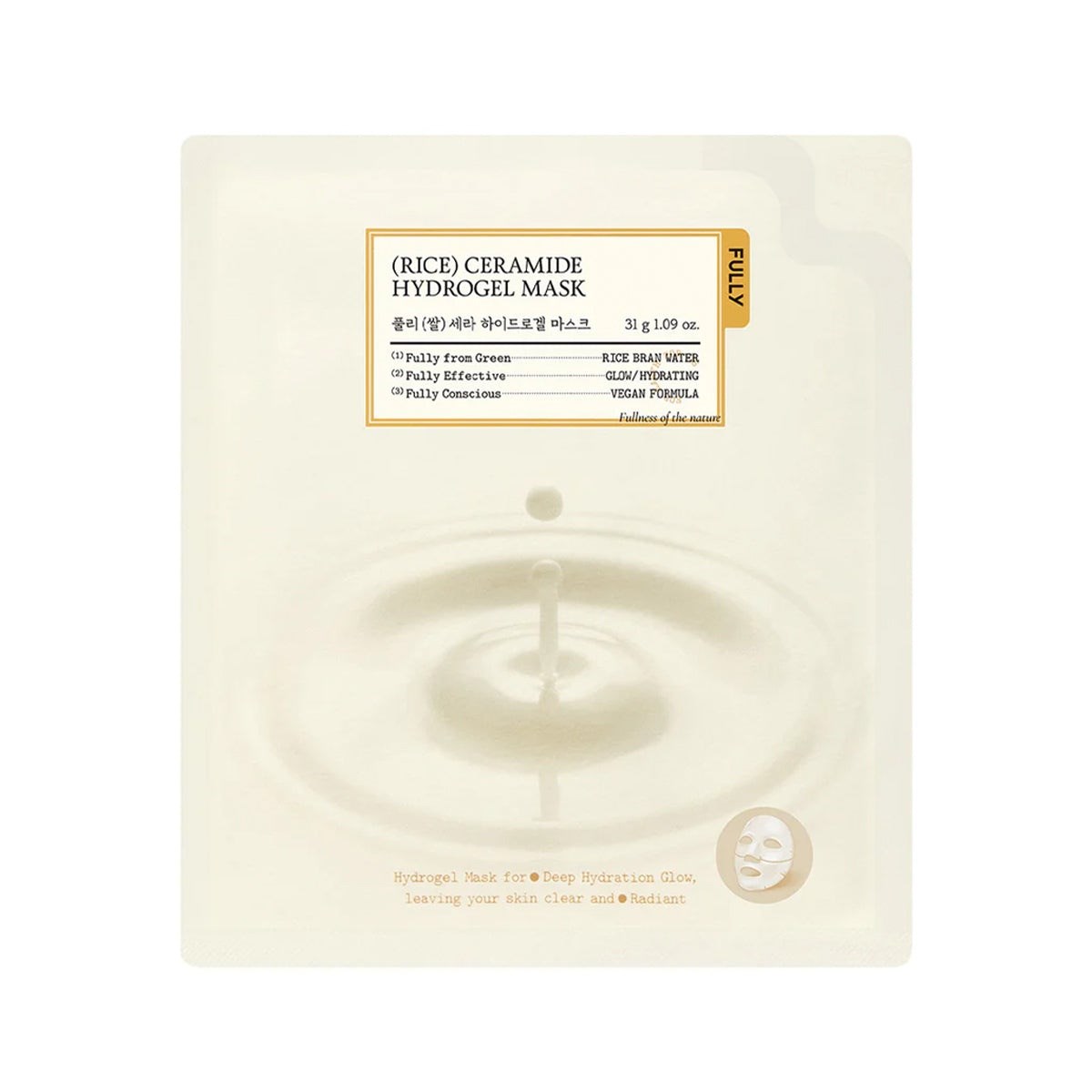 Fully Rice Ceramide Hydrogel Mask - Yoğun Nem Veren Maske