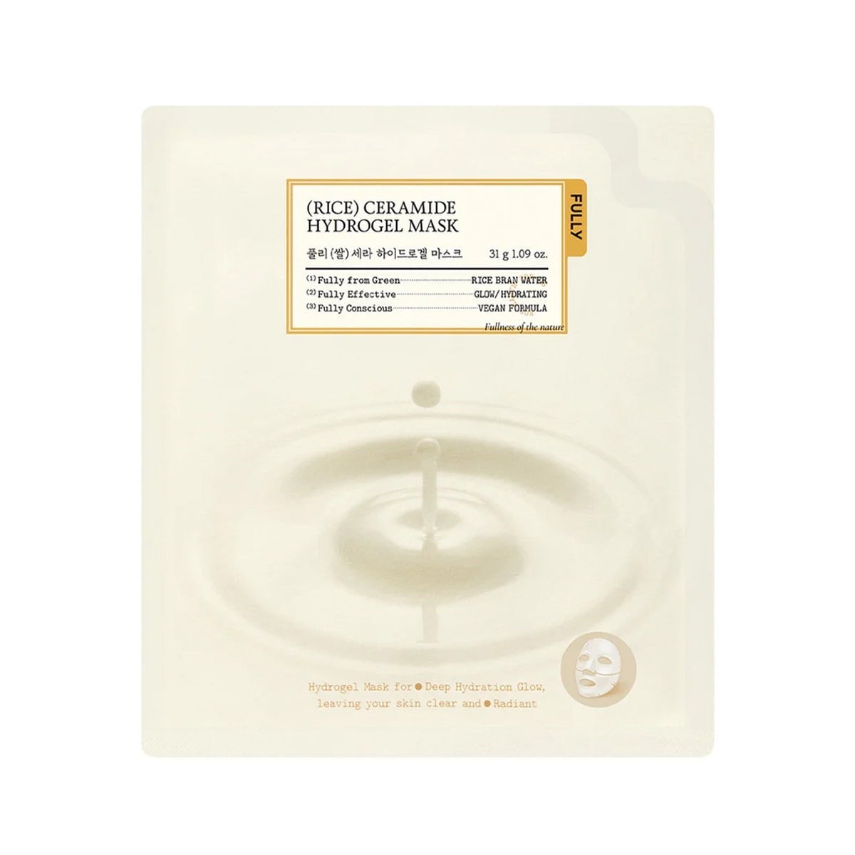 Fully Rice Ceramide Hydrogel Mask - Yoğun Nem Veren Maske