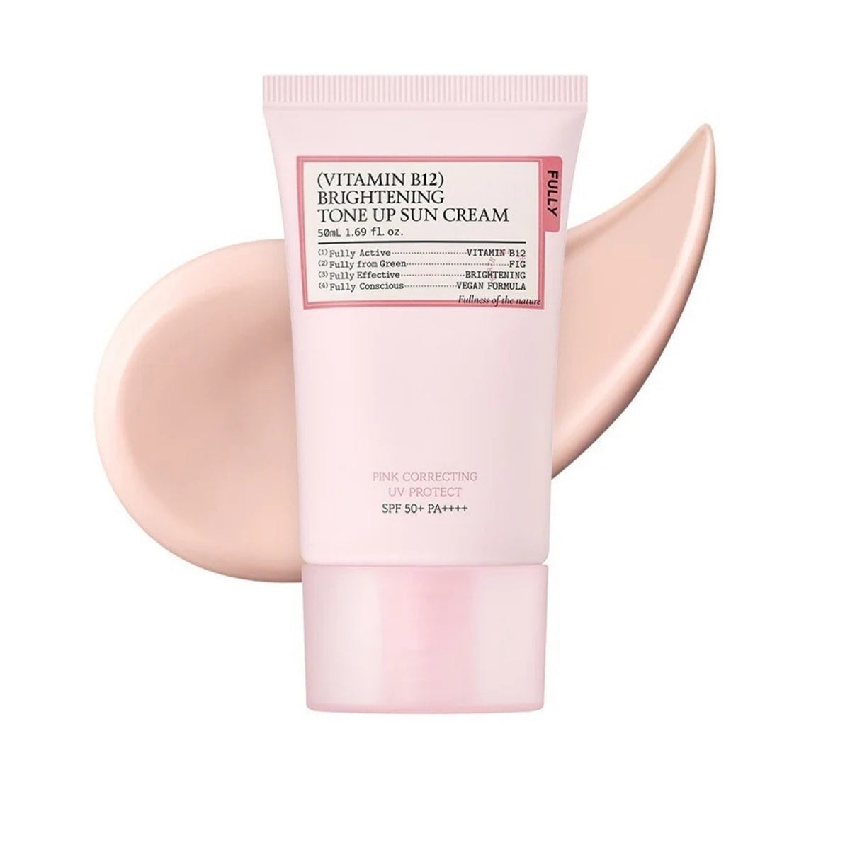 Fully Vitamin B12 Tone Up Sun Cream 50ml - Pembe Güneş Kremi