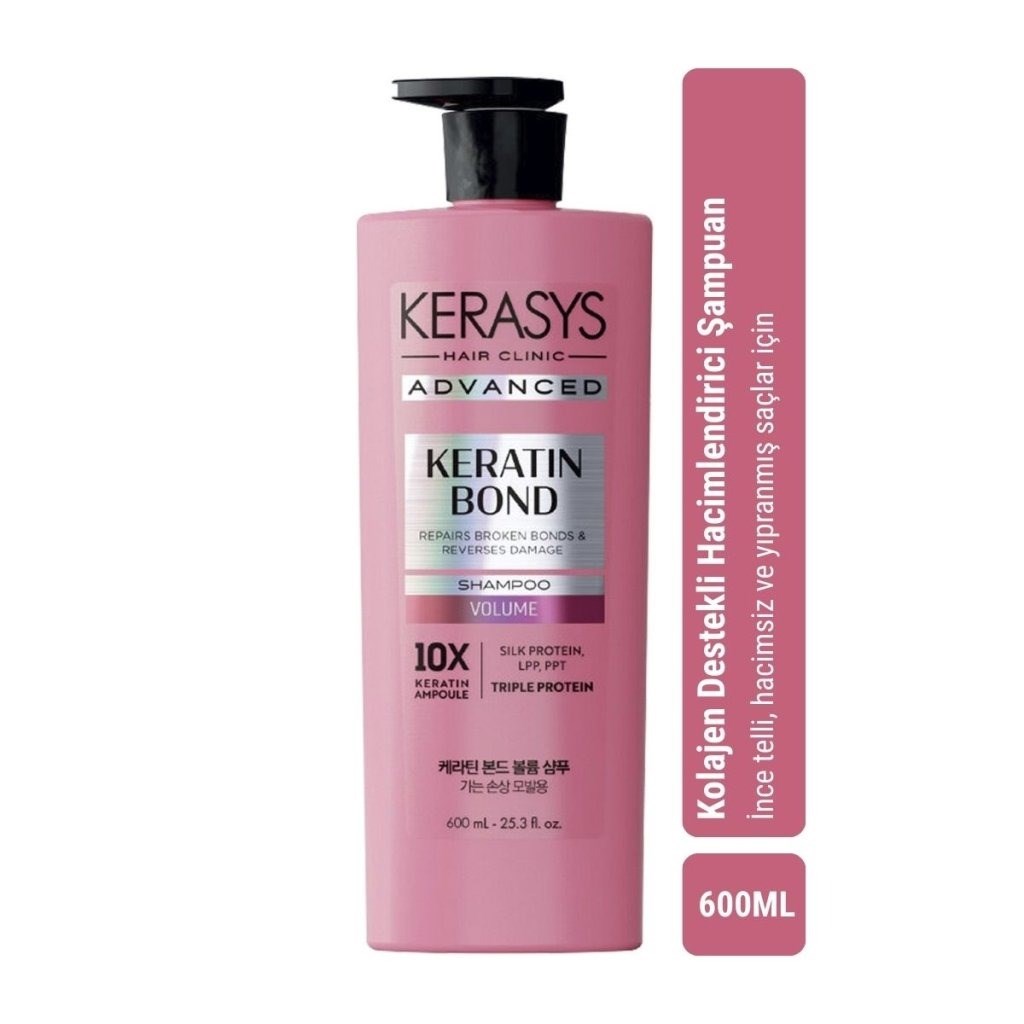 Kerasys Keratin Bond Volume Shampoo - Kolajen Şampuan 600 ml