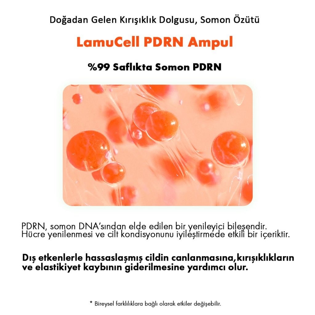 LamuCell PDRN Ampoule - Kırışıklık Karşıtı PDRN Serum 50 ml