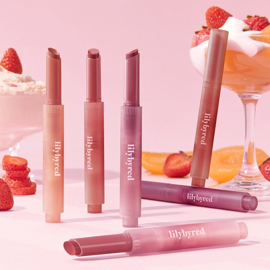 Lilybyred Milky Blur Fondue Bar - Krem Ruj Allık Stick Strawberry in Whipped Cream