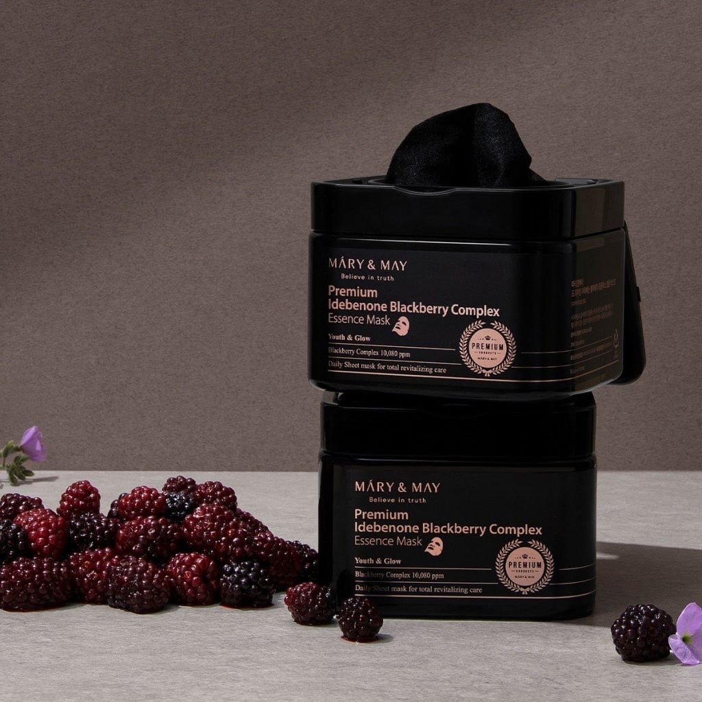 Mary & May Idebenone Blackberry Essence Mask - 20’li Maske Seti