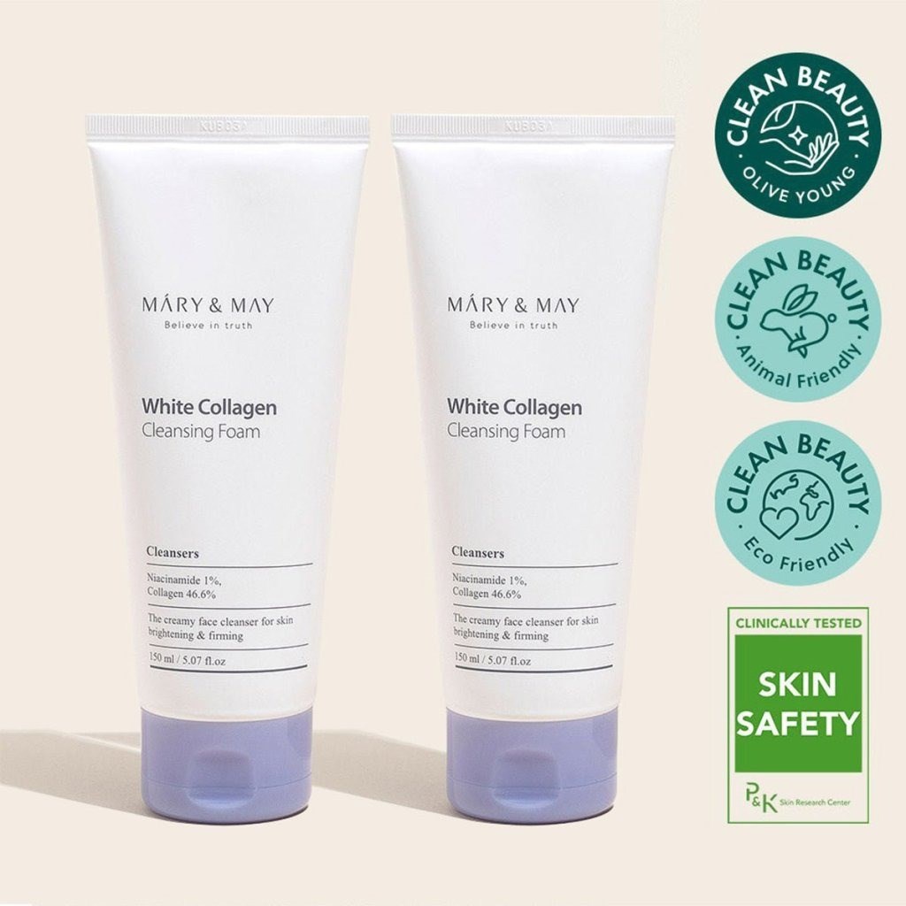 Mary & May Niacinamide Collagen Foam Duo - Temizleyici 2'li Set