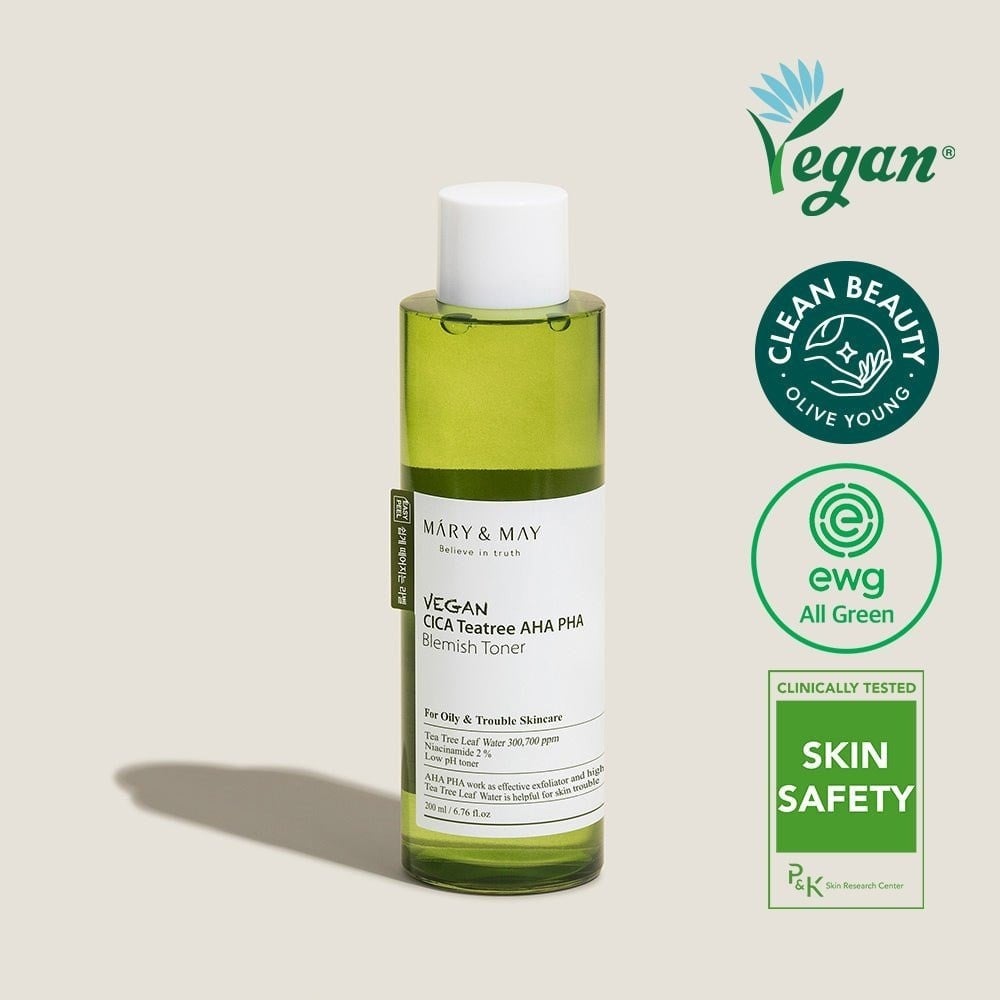 Mary & May TeaTree Cica AHA PHA Toner - Peeling Tonik 200 ml