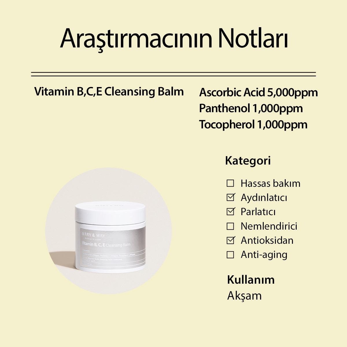 Mary & May Vitamin B,C,E İçeren Cleansing Balm - Siyah Nokta Balmı 120 g