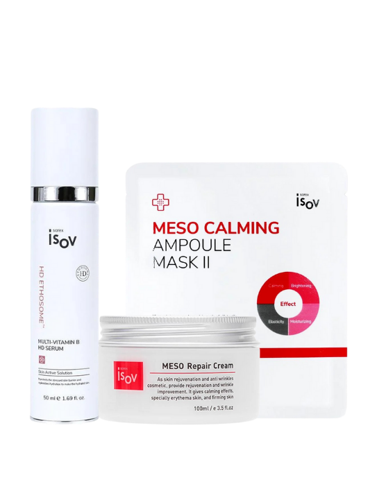 Multi Vitamin B HD Serum 50 ml & Meso Repair Cream 100 ml & Meso Calming Ampoule Mask II 30 g x 10 ea