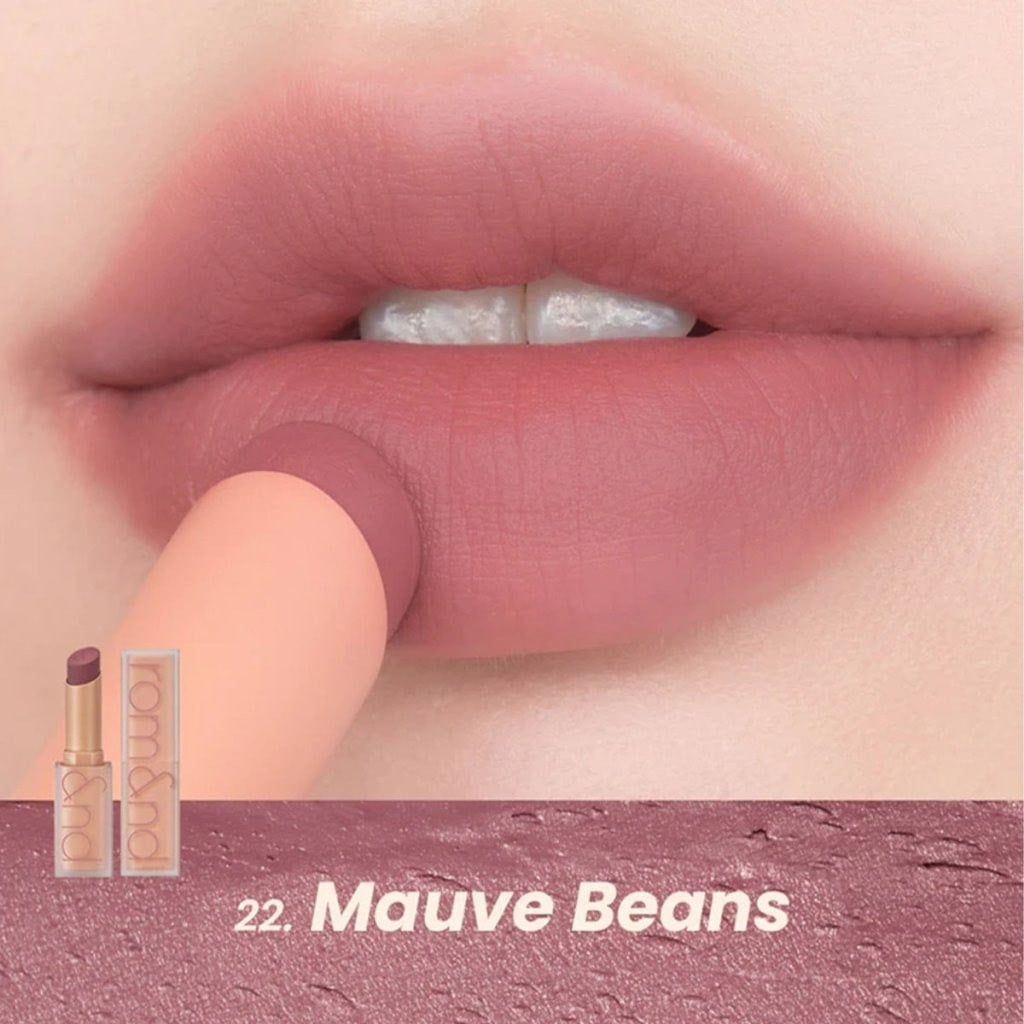 ローズベア Rom&nd Zero Matte Lipstick - 22 Mauve Beans | K-Beauty