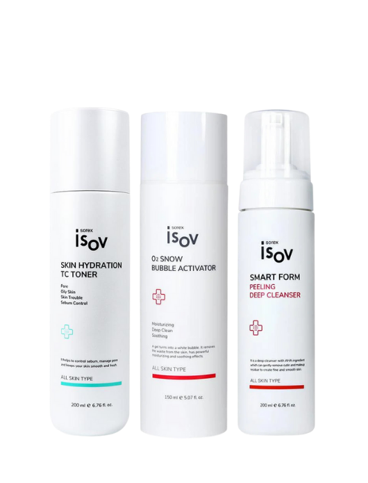 Smart Form Peeling Deep Cleanser 200 ml & O2 Snow Bubble Activator 150 ml & Skin Hydration TC Toner 200 ml