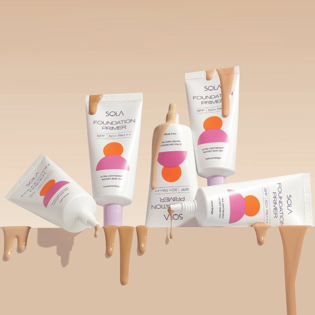 SOLA Foundation Primer SPF50 - Işıltılı Güneş Bazı Light Beige