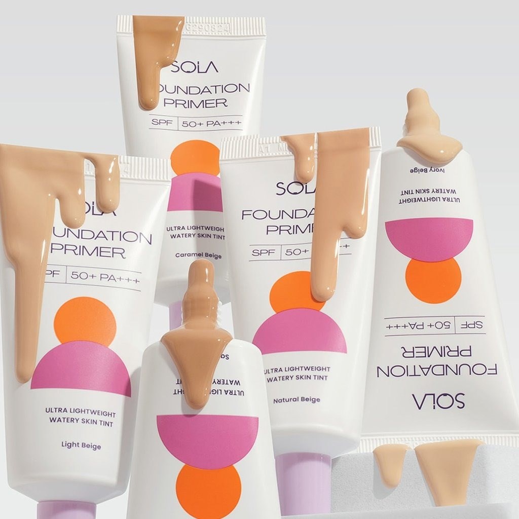 SOLA Foundation Primer SPF50 - Işıltılı Güneş Bazı Light Beige