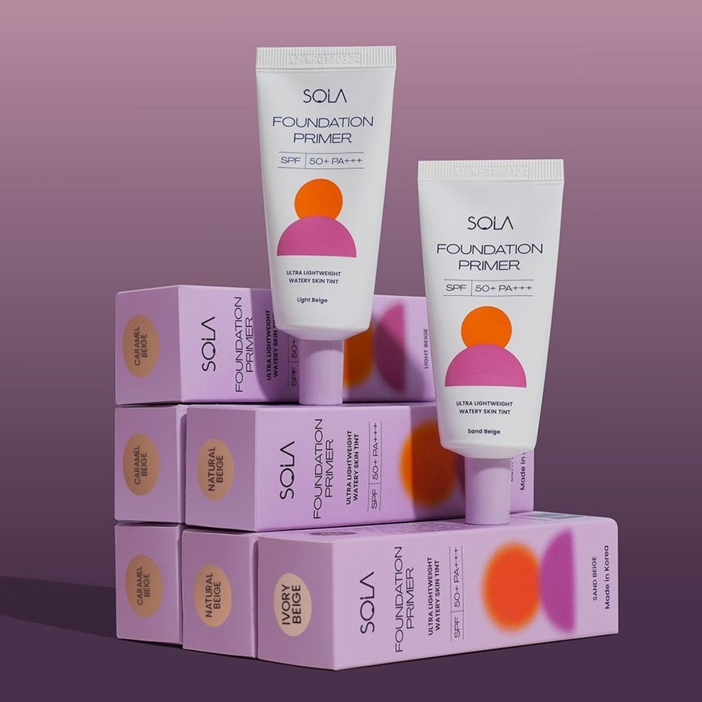 SOLA Foundation Primer SPF50 - Işıltılı Güneş Bazı Light Beige