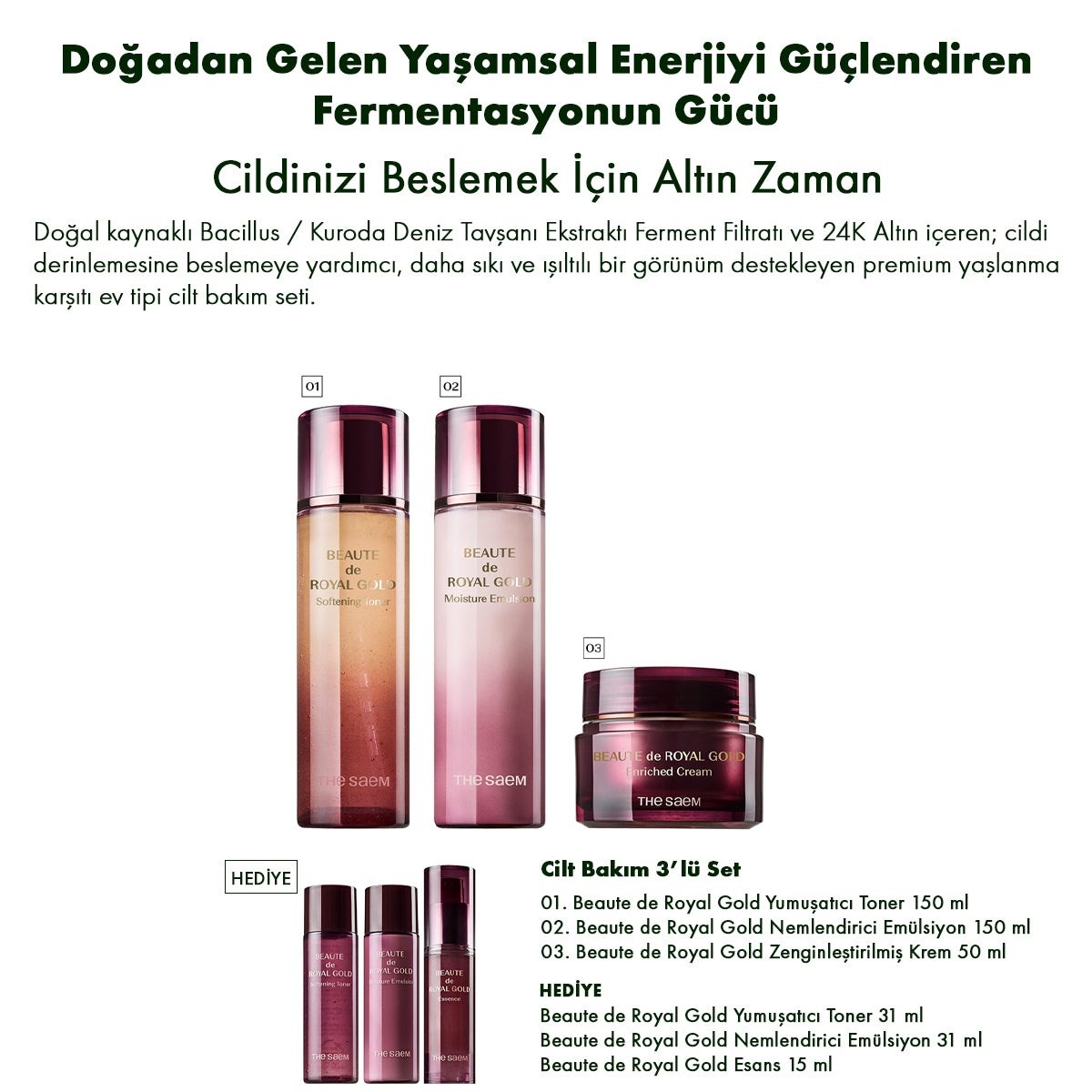 The Saem Beaute De Royal Gold Skin Care 3 Set Ad