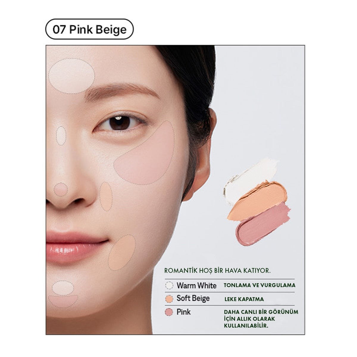 The Saem Cover Perfection Triple Pot Concealer 07 Pink Beige