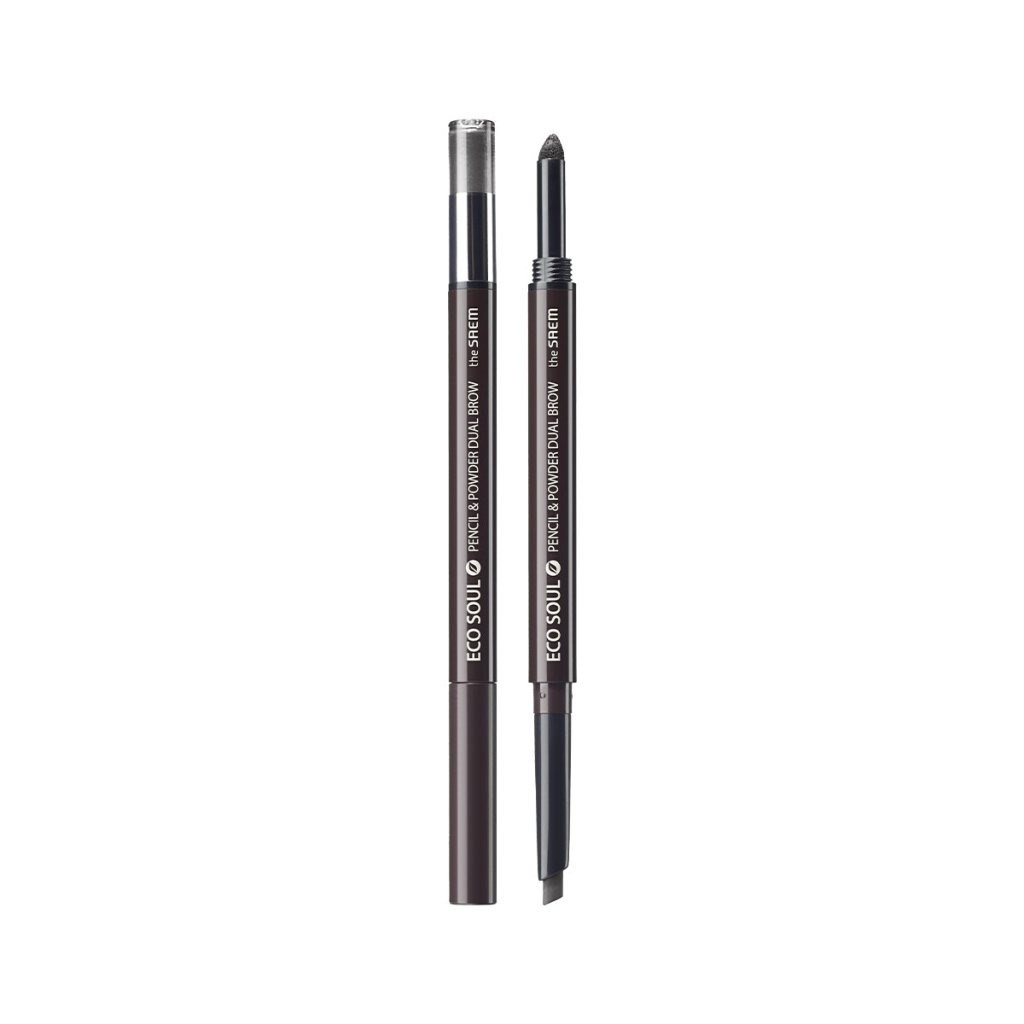 The Saem Eco Soul Brow Duo - Pencil & Powder Kaş Kalemi Medium Brown
