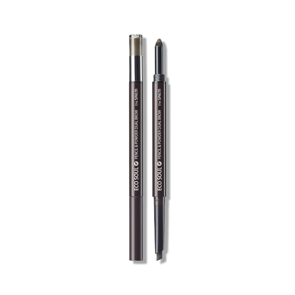 The Saem Eco Soul Brow Duo - Pencil & Powder Kaş Kalemi Medium Brown