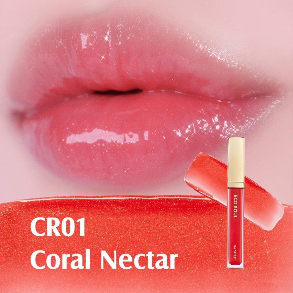 The Saem Eco Soul Shine Lip Gloss - Işıltılı Dudak Parlatıcı Coral Nectar