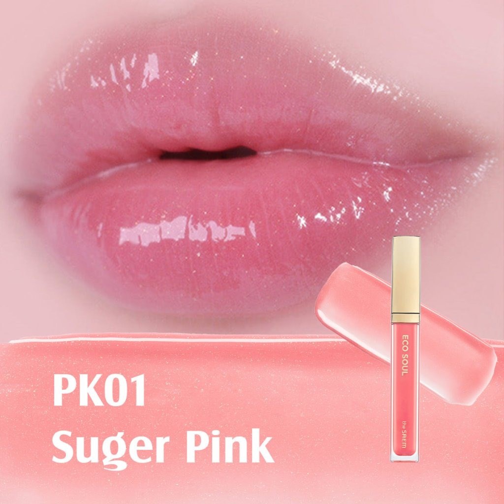 The Saem Eco Soul Shine Lip Gloss - Işıltılı Dudak Parlatıcı Sugar Pink
