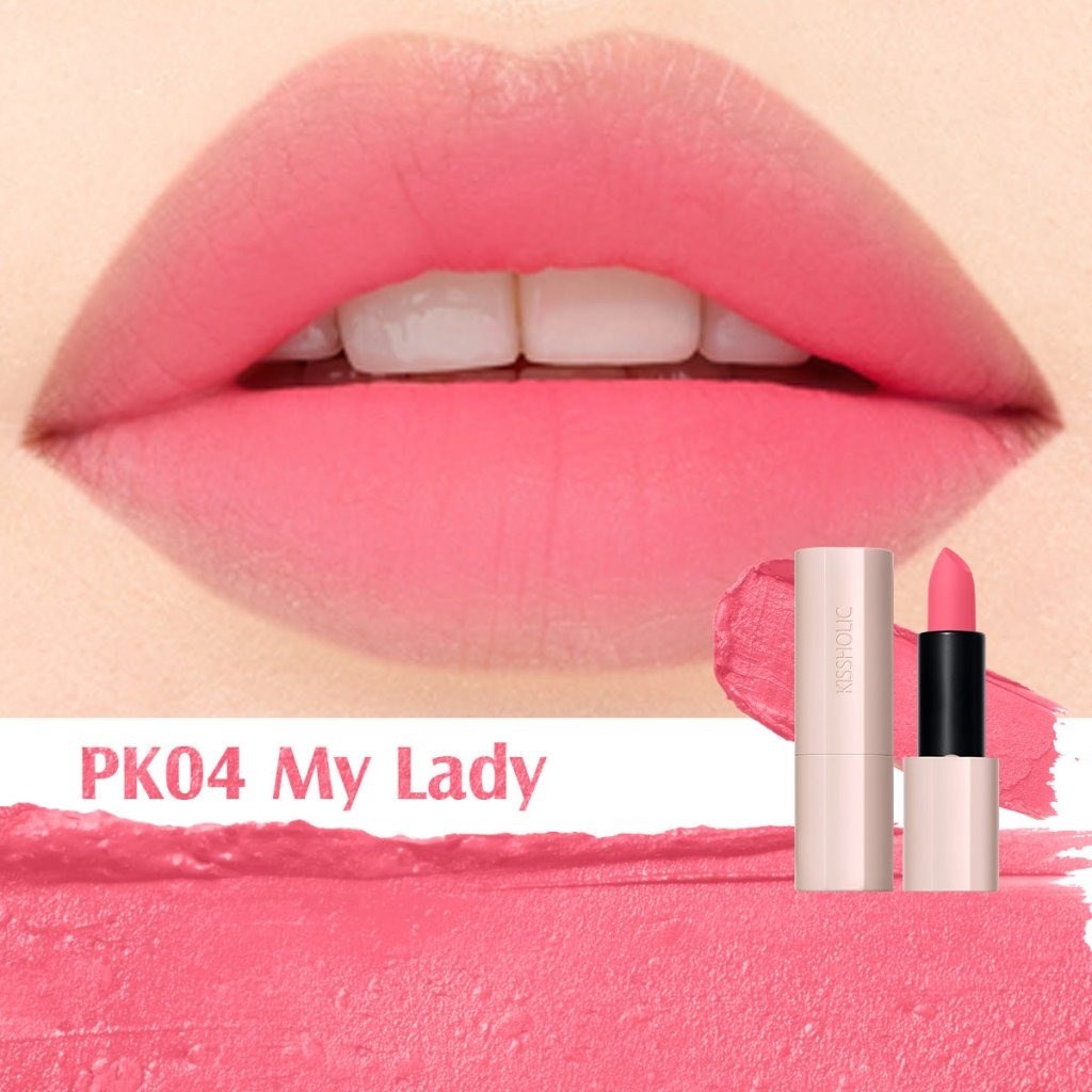 The Saem Kissholic Matte - Uzun Süre Kalıcı Mat Ruj Naked Coral