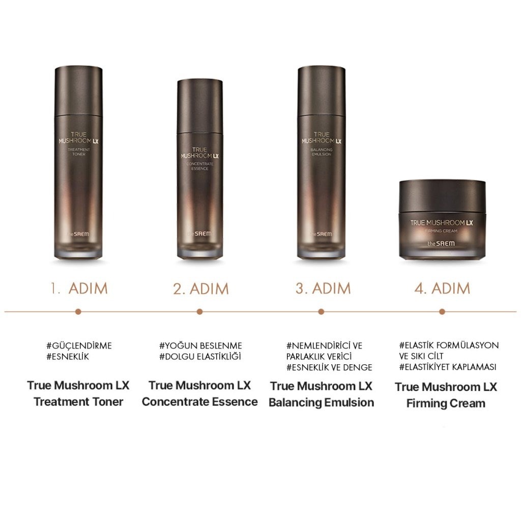 The Saem True Mushroom Set - Kırışıklık Karşıtı Cilt Bakım Seti