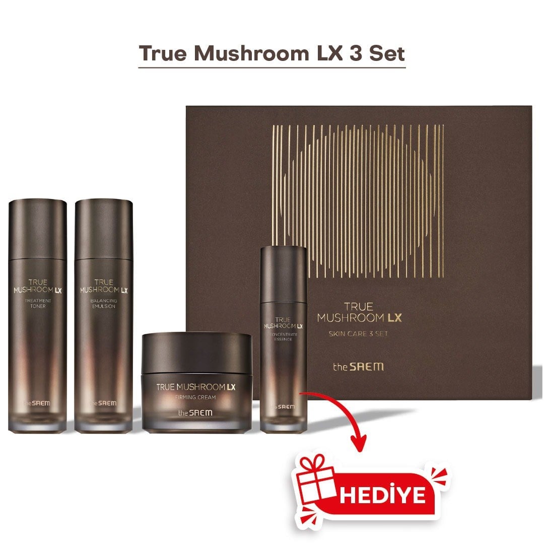 The Saem True Mushroom Set - Kırışıklık Karşıtı Cilt Bakım Seti