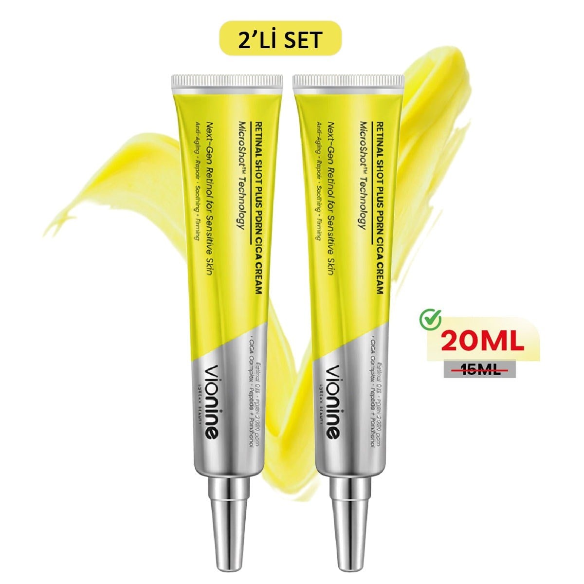 Vionine 2'li Retinal Shot Plus PDRN Cica Cream %0,1 Made In Korea 20 ml x 2