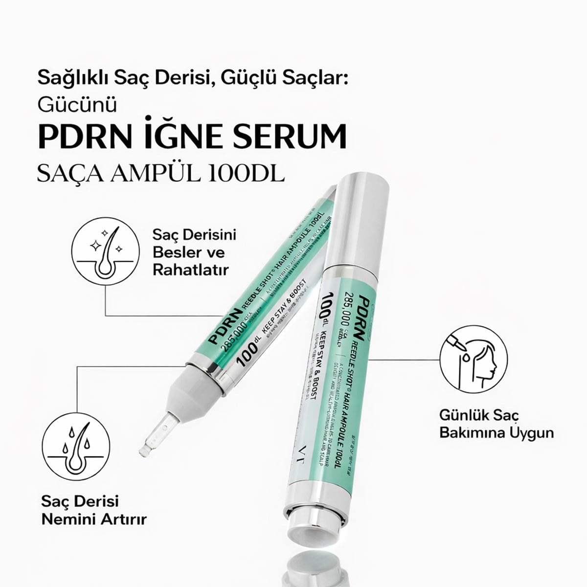 VT Cosmetics PDRN Reedle Shot Hair Ampoule - Spikül Saç Ampulü