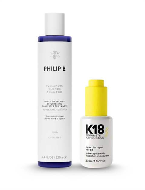 Icelandic Blonde Shampoo 220 ml & Molecular Repair Hair Oil 30 ml